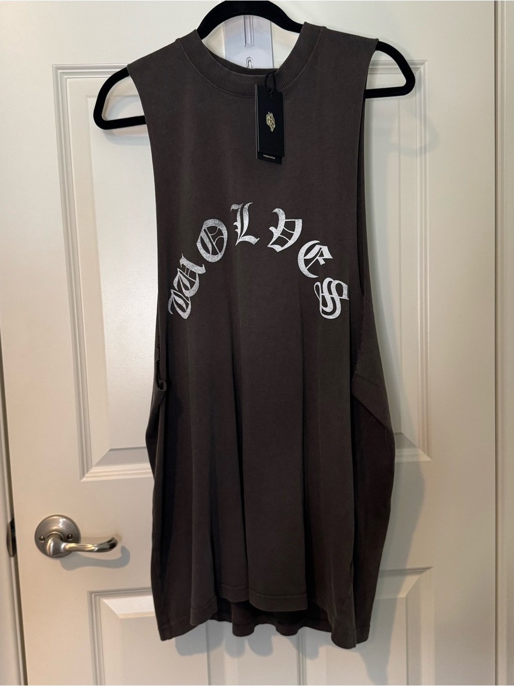 DARC Sport Sleeveless Graphic Myscle Tank Top - Brown with White Logo XL